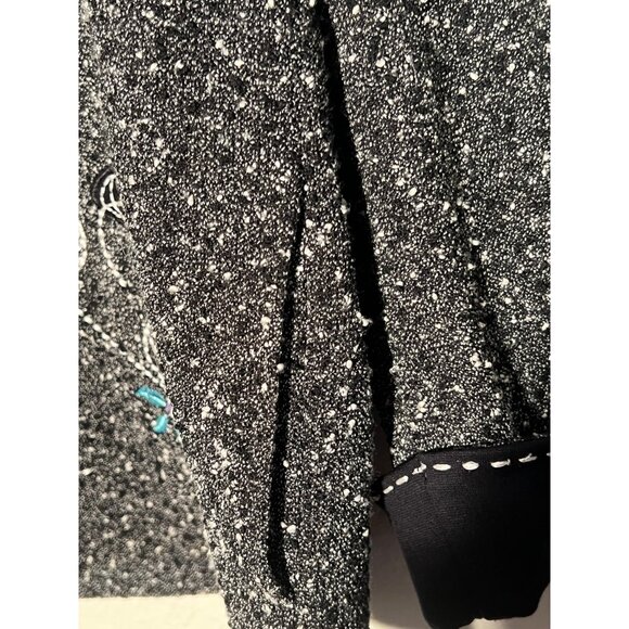 T & Company Jackets & Coats 2X Textured Zip Front Floral Embroidery Stretch - Picture 9 of 16